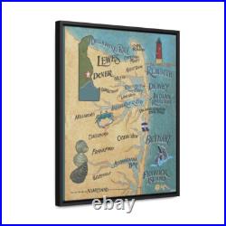 Delaware Beaches Gallery Canvas Wraps, Vertical Frame in 2 colors Delaware Beaches Gallery Canvas Wraps, Vertical Frame in 2 colors