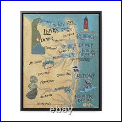 Delaware Beaches Gallery Canvas Wraps, Vertical Frame in 2 colors Delaware Beaches Gallery Canvas Wraps, Vertical Frame in 2 colors