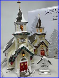 Dept 56 Snow Village Holy Family Church 2 Piece Set 4044857 Christmas Decor