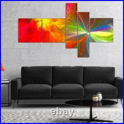 Designart Colorful Christmas Spectacular Show Abstract 60 in. Wide x 32 in. H