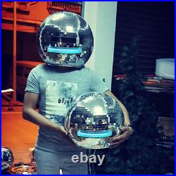 Disco Ball Helmet, Mirror Ball Hat, Sparkling Disco Ball Decoration, Mirror Glas