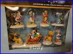 Disney 13 Piece Christmas Village Mickey Mouse Lights & Classic Holiday Music