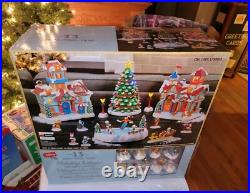 Disney 13 Piece Christmas Village Mickey Mouse Lights & Classic Holiday Music