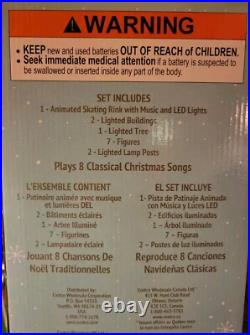 Disney 13 Piece Christmas Village Mickey Mouse Lights & Classic Holiday Music