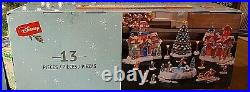 Disney 13 Piece Christmas Village Mickey Mouse Lights & Classic Holiday Music