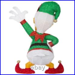 Disney 2.5-ft LED Donald Duck with Elf Outfit Christmas Yard Decoration