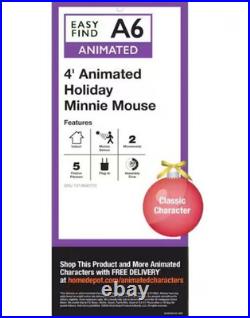Disney 4 ft Animated Holiday Minnie Mouse Home Depot A6 Disney 4 ft Animated Holiday Minnie Mouse Home Depot A6