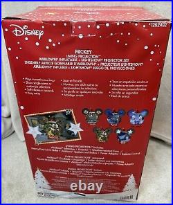 Disney Gemmy 8ft Christmas Mickey Living Projection Air-Blown Inflatable NIB