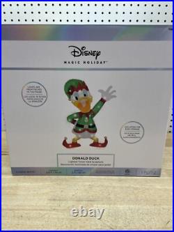 Disney Gemmy Christmas 2.5 ft LED Donald Duck Elf Tinsel Yard Sculpture NEW