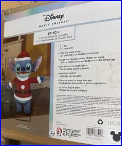 Disney Gemmy Magic Holiday 3Ft Stitch Animated, Talks And Sings Christmas Decor