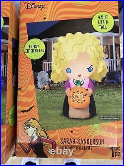 Disney Hocus Pocus 5' Winifred Sarah Mary Sanderson Sisters Inflatable! Lot of 3