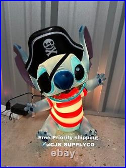 Disney LED Stitch Pirate Halloween 18 Blow Mold Lighted 2024 Ships Priority