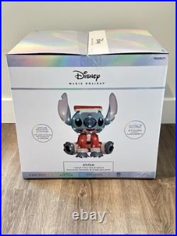 Disney Magic 3D Holiday Lighted Stitch withSanta Hat-2.3 Ft Tall-35 LEDs-Tinsel