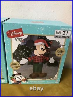 Disney Mickey & Minnie Christmas 3.5ft Tall Inflatables Lights Up