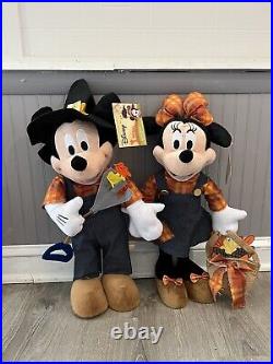 Disney Mickey and Minnie Mouse Thanksgiving Fall Harvest Porch Greeters Farmers