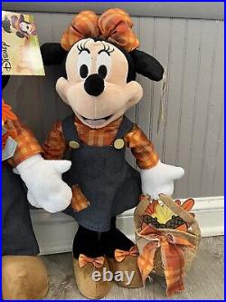 Disney Mickey and Minnie Mouse Thanksgiving Fall Harvest Porch Greeters Farmers