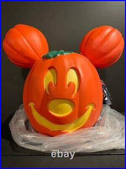 Disney Parks 2023 Mickey Mouse Light Up Large Jack O' Lantern Halloween Pumpkin