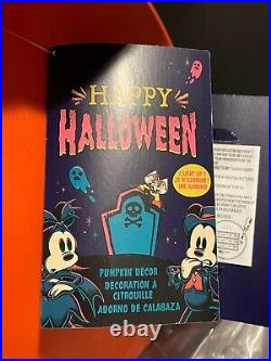 Disney Parks 2023 Mickey Mouse Light Up Large Jack O' Lantern Halloween Pumpkin