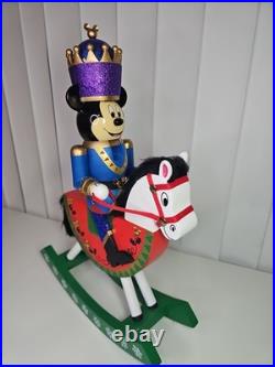Disney Parks Mickey Mouse Rocking Horse Christmas Holiday Wooden Nutcracker, 17