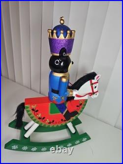 Disney Parks Mickey Mouse Rocking Horse Christmas Holiday Wooden Nutcracker, 17