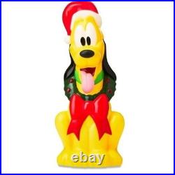 Disney Pluto Christmas Blow Mold Light Up Holiday Decoration 24 Inch NEW