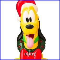 Disney Pluto Christmas Blow Mold Light Up Holiday Decoration 24 Inch NEW