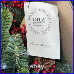 Ditz Designs Hen House Bear Wreathe Holiday Christmas New With Tags