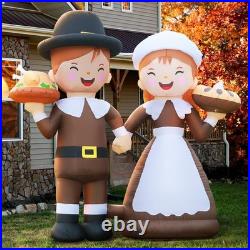 DomKom 6ft Tall LED Lighted Inflatable Pilgrim Boy and Girl-Thanksgiving Holi DomKom 6ft Tall LED Lighted Inflatable Pilgrim Boy and Girl-Thanksgiving Holi