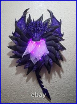 Dragon Wreath Ender Dragon Black & Purple Poly Burlap Mesh Hand Dragon Wreath Ender Dragon Black & Purple Poly Burlap Mesh Hand