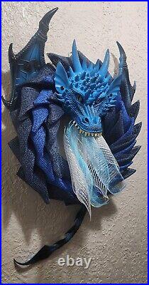 Dragon Wreath Water Dragon Blues Burlap Mesh Handmade