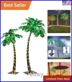 Dual Height Lighted Palm Tree Perfect for Holidays, Parties, and Home Decor Dual Height Lighted Palm Tree Perfect for Holidays, Parties, and Home Decor