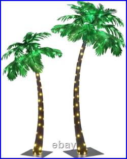 Dual Height Lighted Palm Tree Perfect for Holidays, Parties, and Home Decor Dual Height Lighted Palm Tree Perfect for Holidays, Parties, and Home Decor