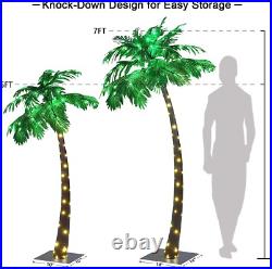 Dual Height Lighted Palm Tree Perfect for Holidays, Parties, and Home Decor Dual Height Lighted Palm Tree Perfect for Holidays, Parties, and Home Decor