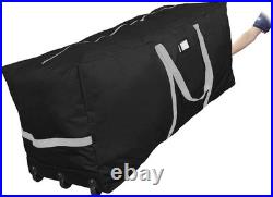 Durable Black Christmas Tree Storage Bag Extra Large, Foldable and On Wheels