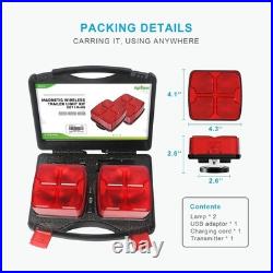 Durable Magnetic Wireless Trailer Lights Rechargeable LED, Shockproof Design