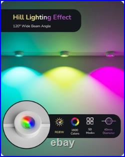 EDISHINE 60ft Permanent Outdoor Lights, 40 LED Eave Light with App/Remote, IP67