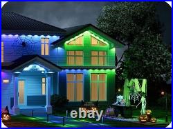 EDISHINE 60ft Permanent Outdoor Lights, 40 LED Eave Light with App/Remote, IP67