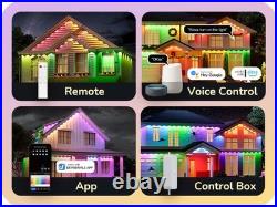 EDISHINE 60ft Permanent Outdoor Lights, 40 LED Eave Light with App/Remote, IP67