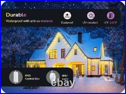 EDISHINE 60ft Permanent Outdoor Lights, 40 LED Eave Light with App/Remote, IP67