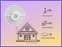 EDISHINE 60ft Permanent Outdoor Lights, 40 LED Eave Light with App/Remote, IP67