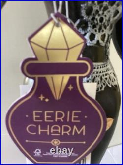 EERIE CHARM Large ELEGANT HALLOWEEN WITCH STATUE WithROSE & SKULL DRESS New