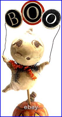 ESC Trading Co. BOO Ghost WithOrange/BLK Scarf Karen & Mary Hammerschmidt Pumpkin ESC Trading Co. BOO Ghost WithOrange/BLK Scarf Karen & Mary Hammerschmidt Pumpkin