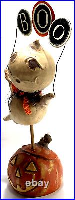 ESC Trading Co. BOO Ghost WithOrange/BLK Scarf Karen & Mary Hammerschmidt Pumpkin ESC Trading Co. BOO Ghost WithOrange/BLK Scarf Karen & Mary Hammerschmidt Pumpkin
