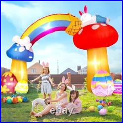 Easter Arch Mushrooms Bunny Inflatables Outdoor Yard Decorations Clearance Sale