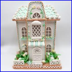 Easter Gingerbread House LED Lighted Spring Decor LARGE Display Cottagecore Easter Gingerbread House LED Lighted Spring Decor LARGE Display Cottagecore