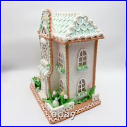 Easter Gingerbread House LED Lighted Spring Decor LARGE Display Cottagecore Easter Gingerbread House LED Lighted Spring Decor LARGE Display Cottagecore