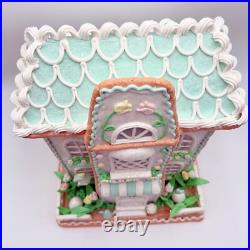 Easter Gingerbread House LED Lighted Spring Decor LARGE Display Cottagecore Easter Gingerbread House LED Lighted Spring Decor LARGE Display Cottagecore