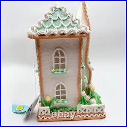 Easter Gingerbread House LED Lighted Spring Decor LARGE Display Cottagecore Easter Gingerbread House LED Lighted Spring Decor LARGE Display Cottagecore