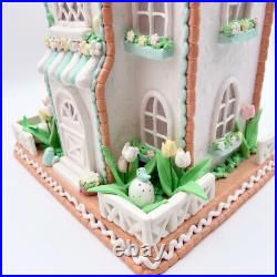 Easter Gingerbread House LED Lighted Spring Decor LARGE Display Cottagecore Easter Gingerbread House LED Lighted Spring Decor LARGE Display Cottagecore