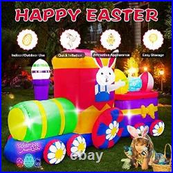 Easter Inflatables Outdoor Decorations Gifts 9Ft Long Led Easter COLORFUL-C